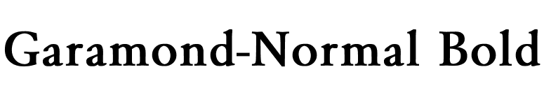 Garamond-Normal Bold font preview