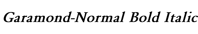Garamond-Normal Bold Italic font preview