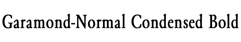 Garamond-Normal Condensed Bold font preview