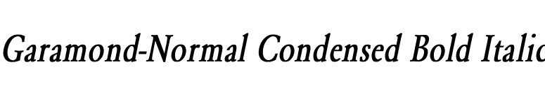 Garamond-Normal Condensed Bold Italic font preview