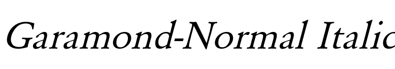 Garamond-Normal Italic font preview