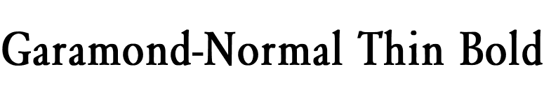 Garamond-Normal Thin Bold font preview