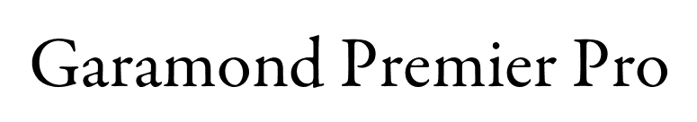 Garamond Premier Pro font preview