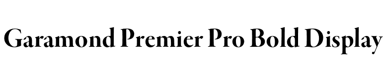 Garamond Premier Pro Bold Display font preview