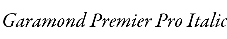 Garamond Premier Pro Italic font preview
