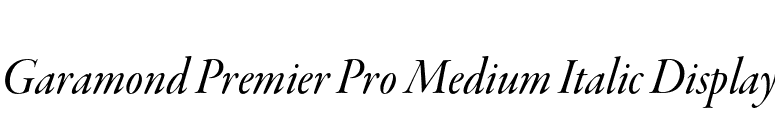 Garamond Premier Pro Medium Italic Display font preview