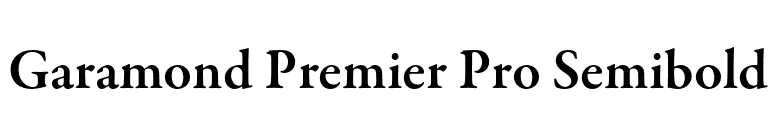 Garamond Premier Pro Semibold font preview
