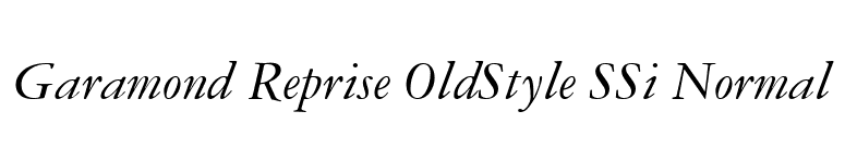 Garamond Reprise OldStyle SSi Normal font preview