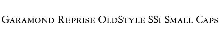 Garamond Reprise OldStyle SSi Small Caps  font preview