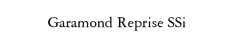 Garamond Reprise SSi font preview