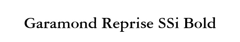 Garamond Reprise SSi Bold font preview