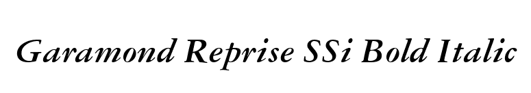 Garamond Reprise SSi Bold Italic font preview