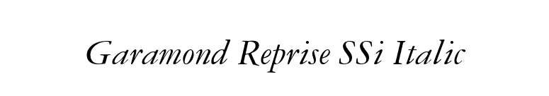 Garamond Reprise SSi Italic font preview