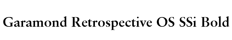 Garamond Retrospective OS SSi Bold font preview