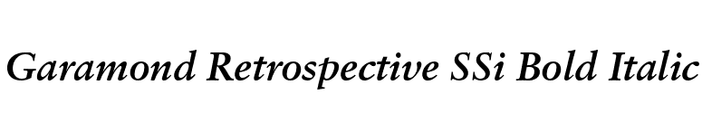 Garamond Retrospective SSi Bold Italic font preview
