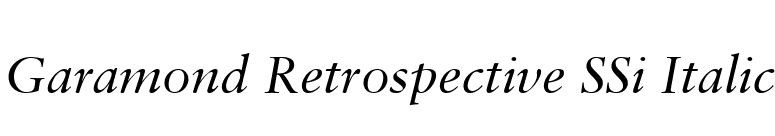 Garamond Retrospective SSi Italic font preview
