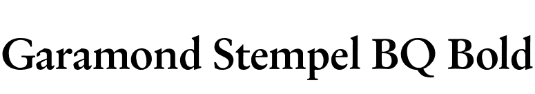 Garamond Stempel BQ Bold font preview