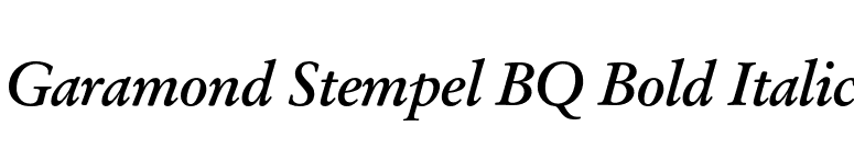 Garamond Stempel BQ Bold Italic font preview