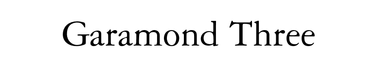 Garamond Three font preview