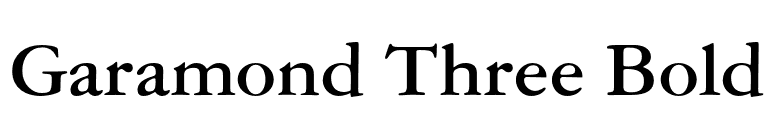 Garamond Three Bold font preview