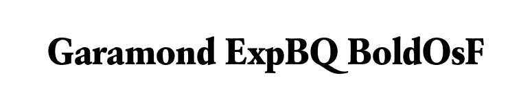 Garamond ExpBQ BoldOsF font preview