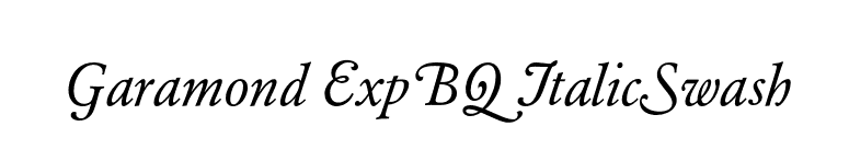 Garamond ExpBQ ItalicSwash font preview