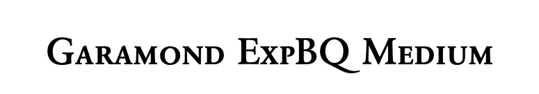 Garamond ExpBQ Medium font preview