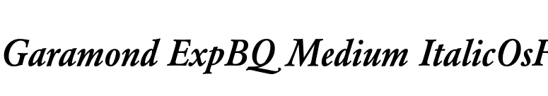 Garamond ExpBQ Medium ItalicOsF font preview
