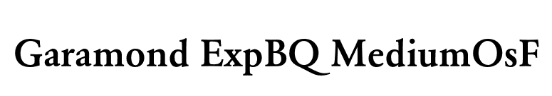 Garamond ExpBQ MediumOsF font preview