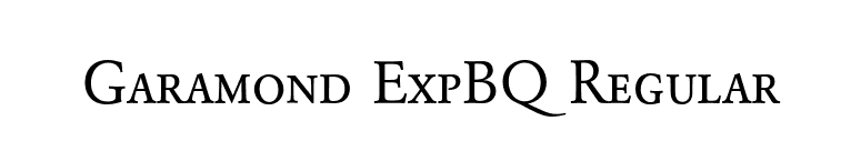 Garamond ExpBQ Regular font preview