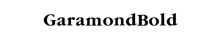 GaramondBold font preview