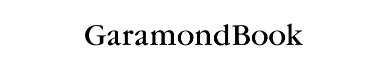GaramondBook font preview