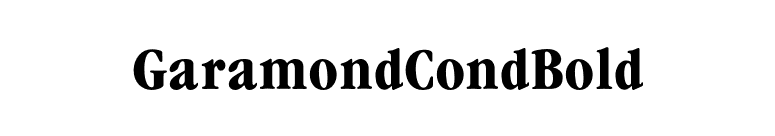 GaramondCondBold font preview