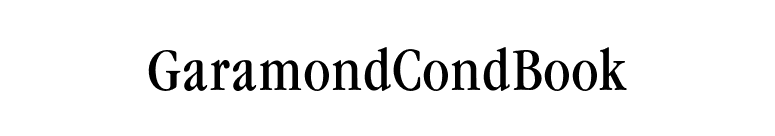 GaramondCondBook font preview