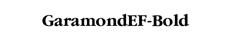 GaramondEF-Bold font preview