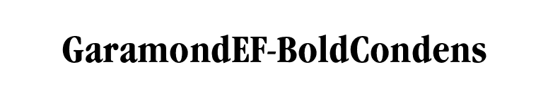 GaramondEF-BoldCondens font preview