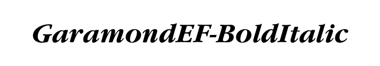 GaramondEF-BoldItalic font preview