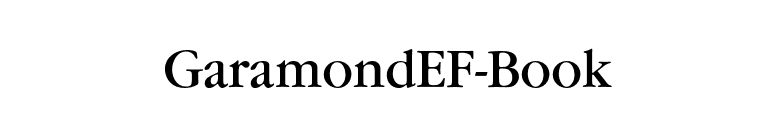 GaramondEF-Book font preview