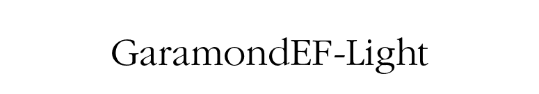 GaramondEF-Light font preview