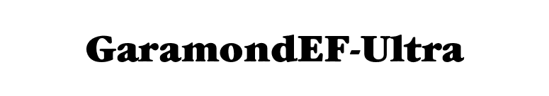 GaramondEF-Ultra font preview
