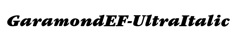 GaramondEF-UltraItalic font preview