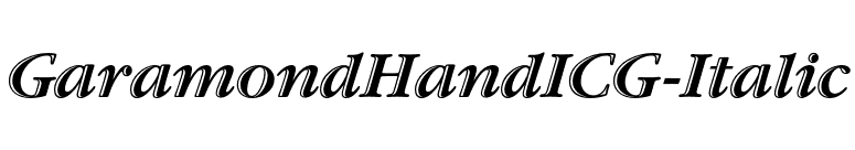 GaramondHandICG-Italic font preview