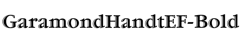 GaramondHandtEF-Bold font preview
