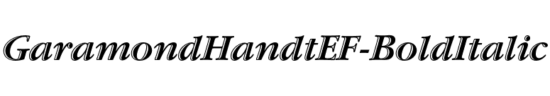 GaramondHandtEF-BoldItalic font preview