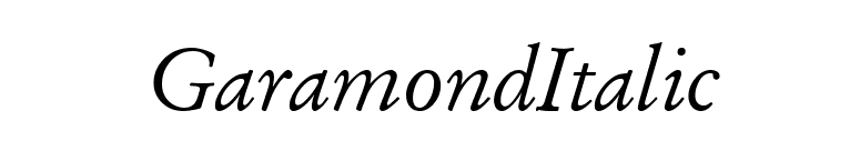 GaramondItalic font preview