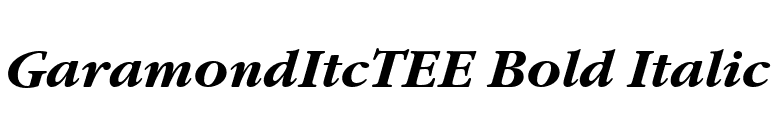GaramondItcTEE Bold Italic font preview