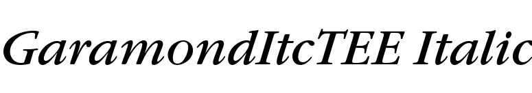 GaramondItcTEE Italic font preview