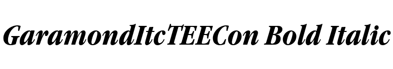 GaramondItcTEECon Bold Italic font preview