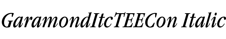 GaramondItcTEECon Italic font preview