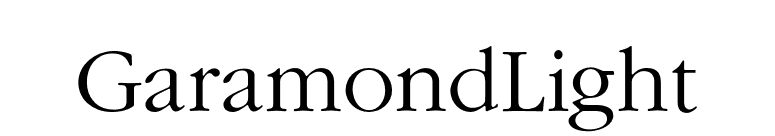 GaramondLight font preview